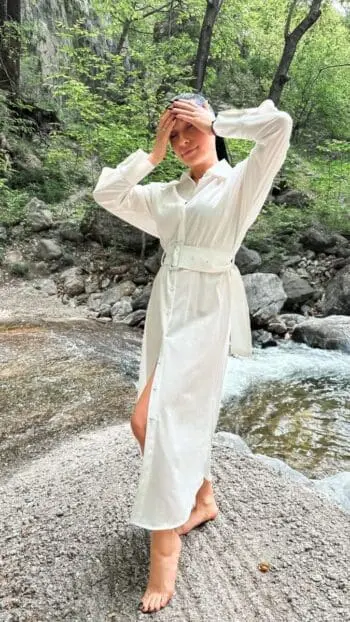 WHITE SHIRT DRESS
