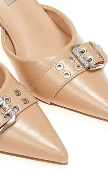 Sleek Nude Mules