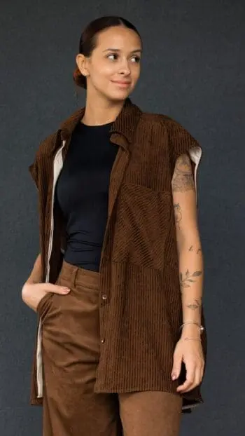 Corduroy Sleeveless Shirt