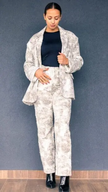 Floral Stitch Blazer