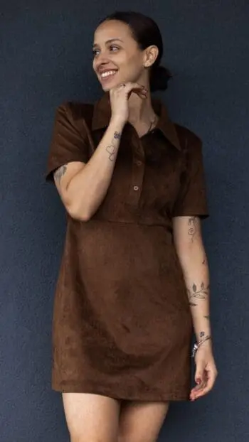 Vintage Suede Mini Dress