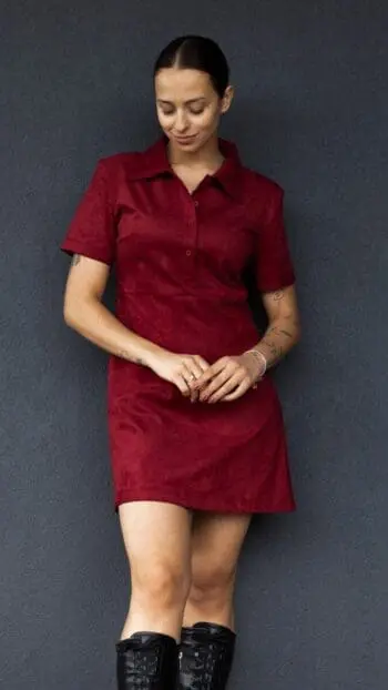 Vintage Suede Mini Dress