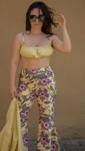 TROPICAL BLOOM FLARE PANTS