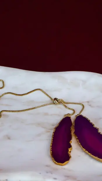 PURPLE AGATE NECKLACE