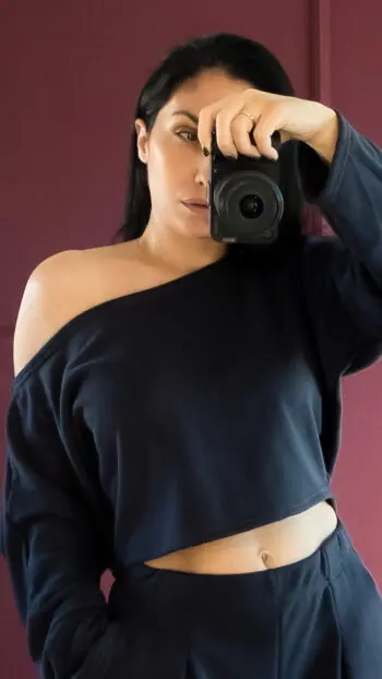 WIDE SLEEVE COTTON CROP TOP