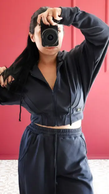 CROPPED ZIP GREY CARDIGAN