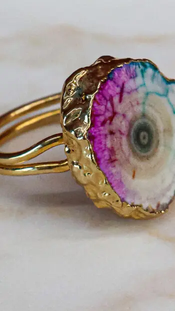 GEODE STONE STATEMENT RING