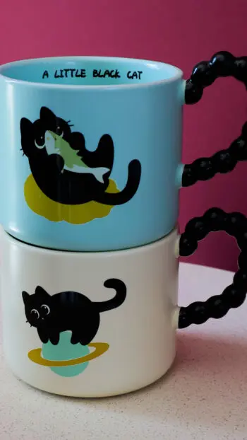 BLACK CAT CERAMIC MUG