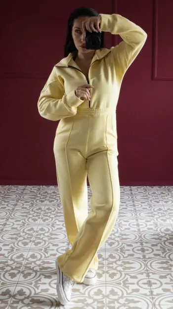 AURORA COTTON SWEAT JUMBSUIT