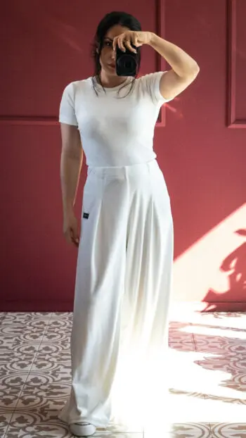 ELENI WIDE LEG VELVET PANTS