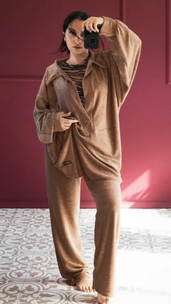 ARTEMIS TERRY TOWELLING PANTS