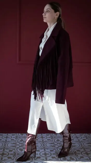 BURGUNDY MOTION JACKET