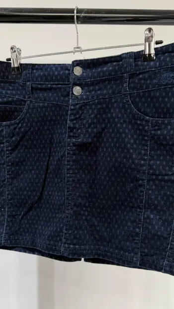 Corduroy Polka Dot Mini Skirt