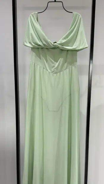 Mint Draped Goddess Dress