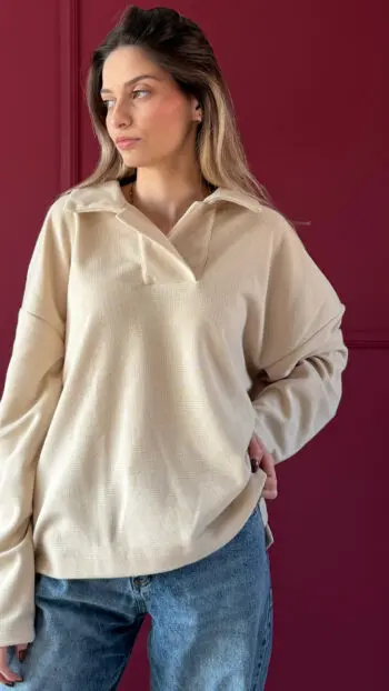 MINIMAL POLO BLOUSE