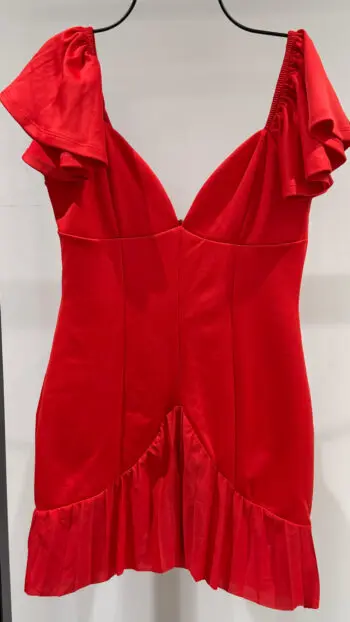 Scarlet Ruffle Party Dress