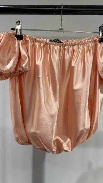 Peach Glow Satin Top