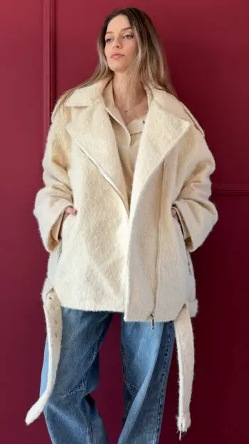 SOFT WOOL BELTED JACKET