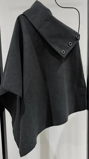 Elegant Black Cape Jacket