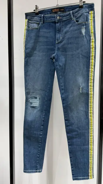 Denim Jeans με Neon Side Stripe
