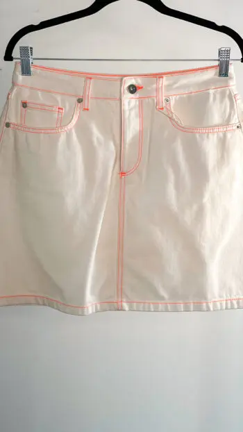 Neon Stitch Mini Skirt