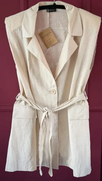 KARMA SAND LINEN DRESS