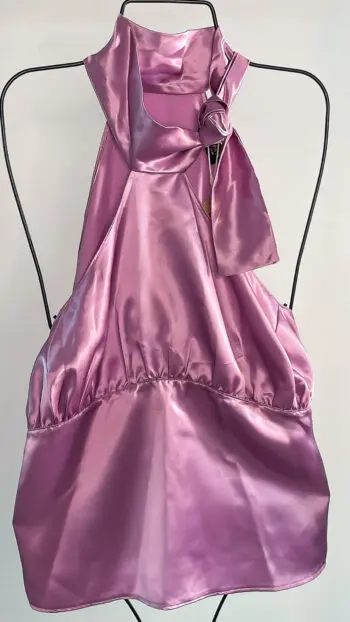 Pink Satin Sculpt Top