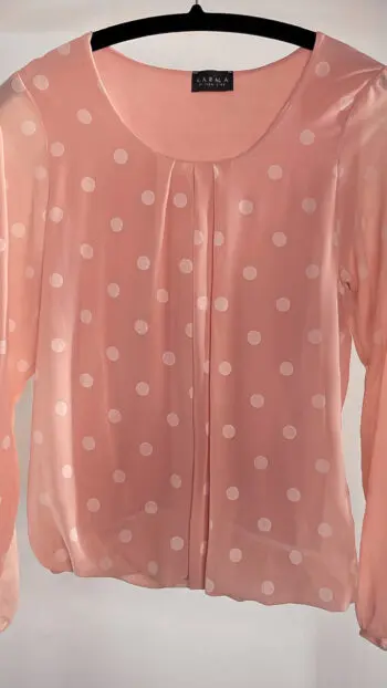Blush Polka Dot Blouse